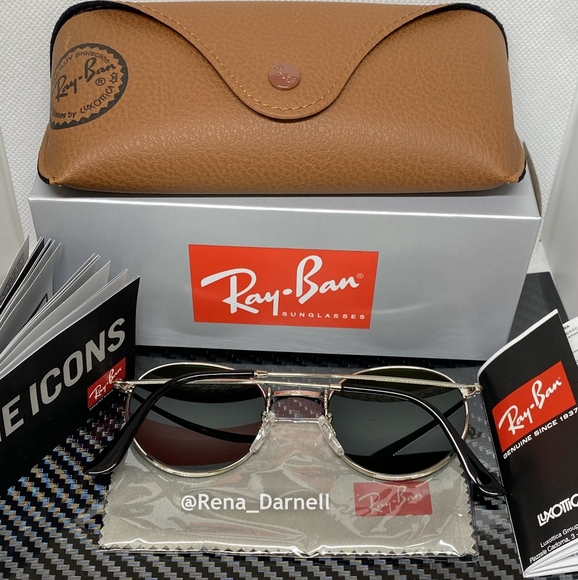 Ray-Ban Round Metal Silver RB3447 Mirror New - Picture 9 of 14
